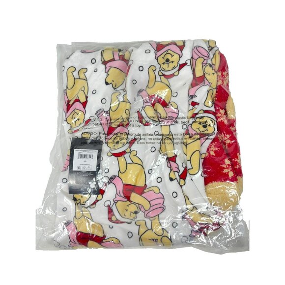 Disney Winne The Pooh Womens Christmas Henley Sleepshirt & Plush Socks Set Small - Picture 3 of 8